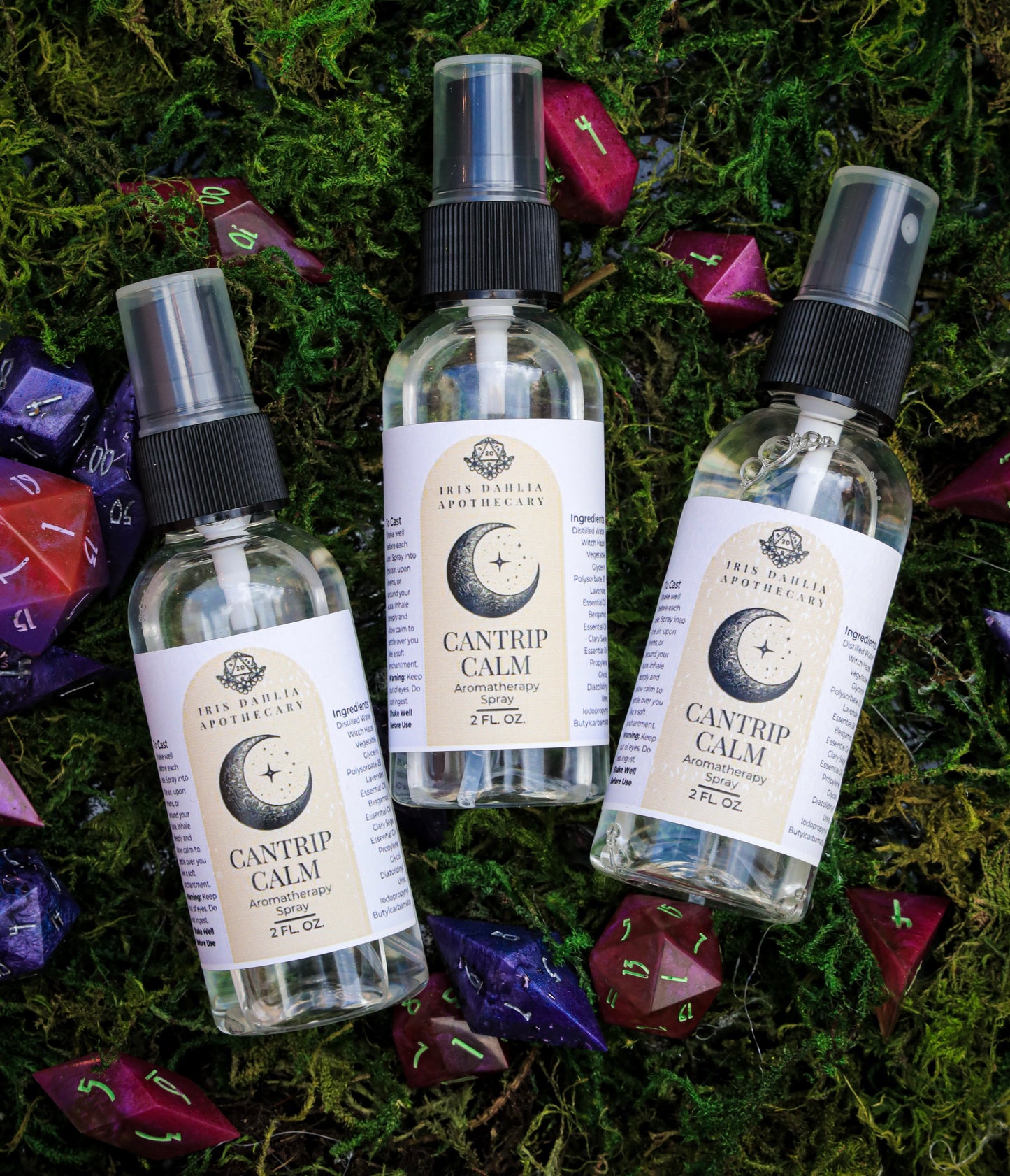 Cantrip Calm Aromatherapy Spray – 2 fl oz Mist - Iris Dahlia Apothecary