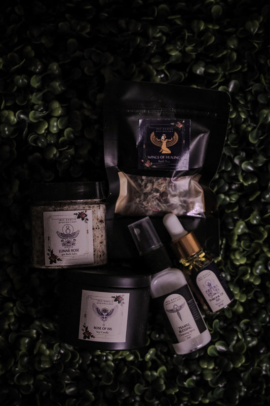 Isis Deity Ritual Kit | Divine Feminine, Healing & Sacred Wisdom Set | Candle, Ritual Oil, Cleansing Spray, Bath Tea + Bath Salts