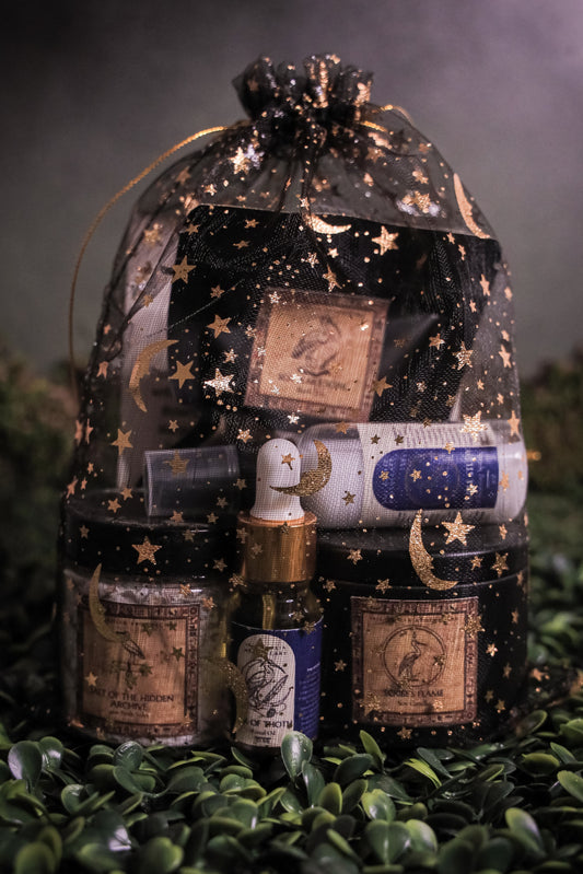Thoth Deity Ritual Kit | Wisdom, Study & Divination Set | Candle, Ritual Oil, Cleansing Spray, Bath Salts + Bath Tea