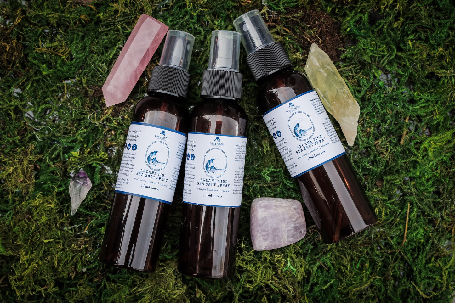 Arcane Tide Sea Salt Hair Spray | Texturizing Ocean Mist with Aloe & Essential Oils - Iris Dahlia Apothecary