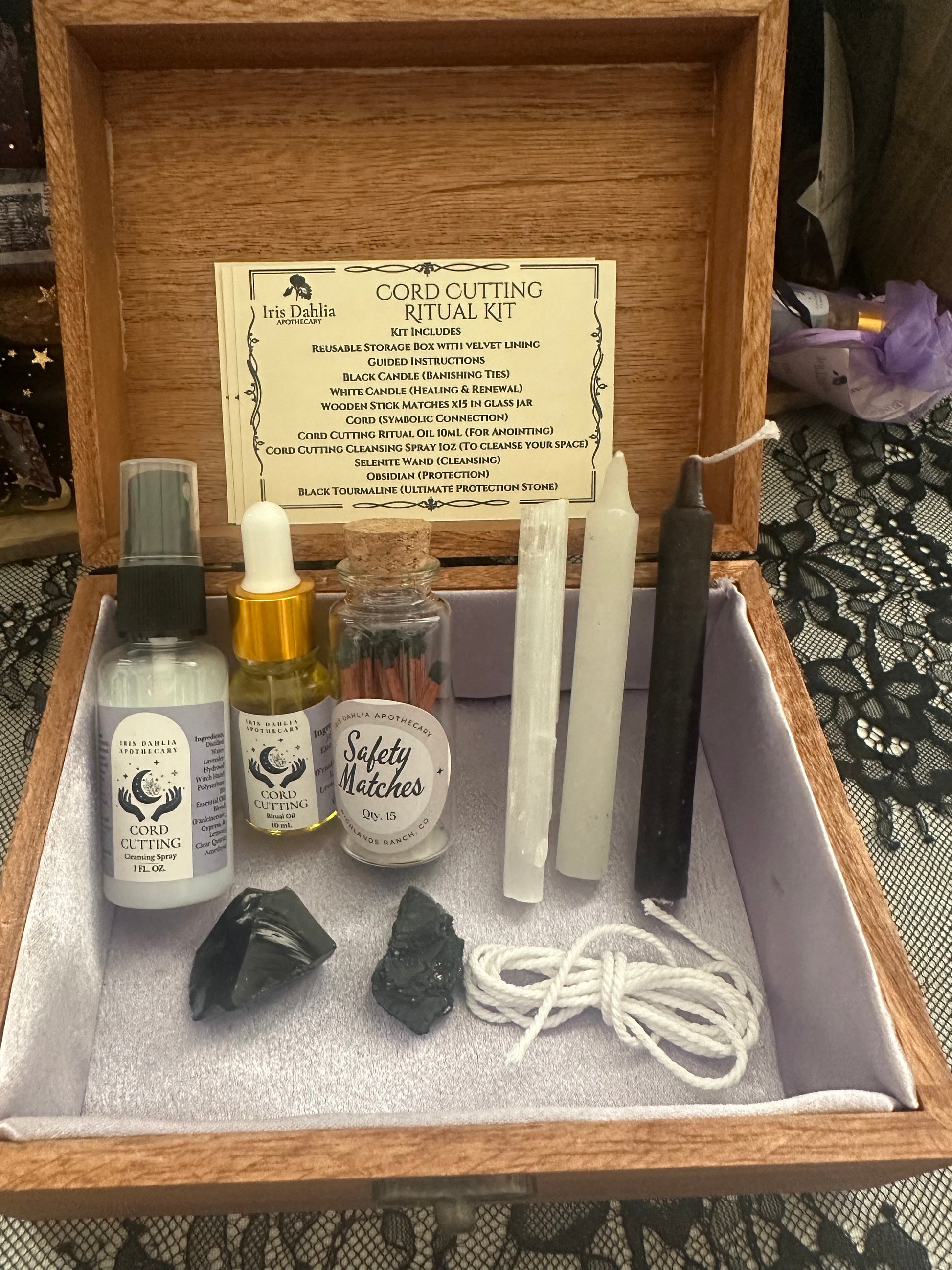Cord-Cutting Ritual Kit | Banishing Ritual | Spiritual Cleansing Kit - Iris Dahlia Apothecary