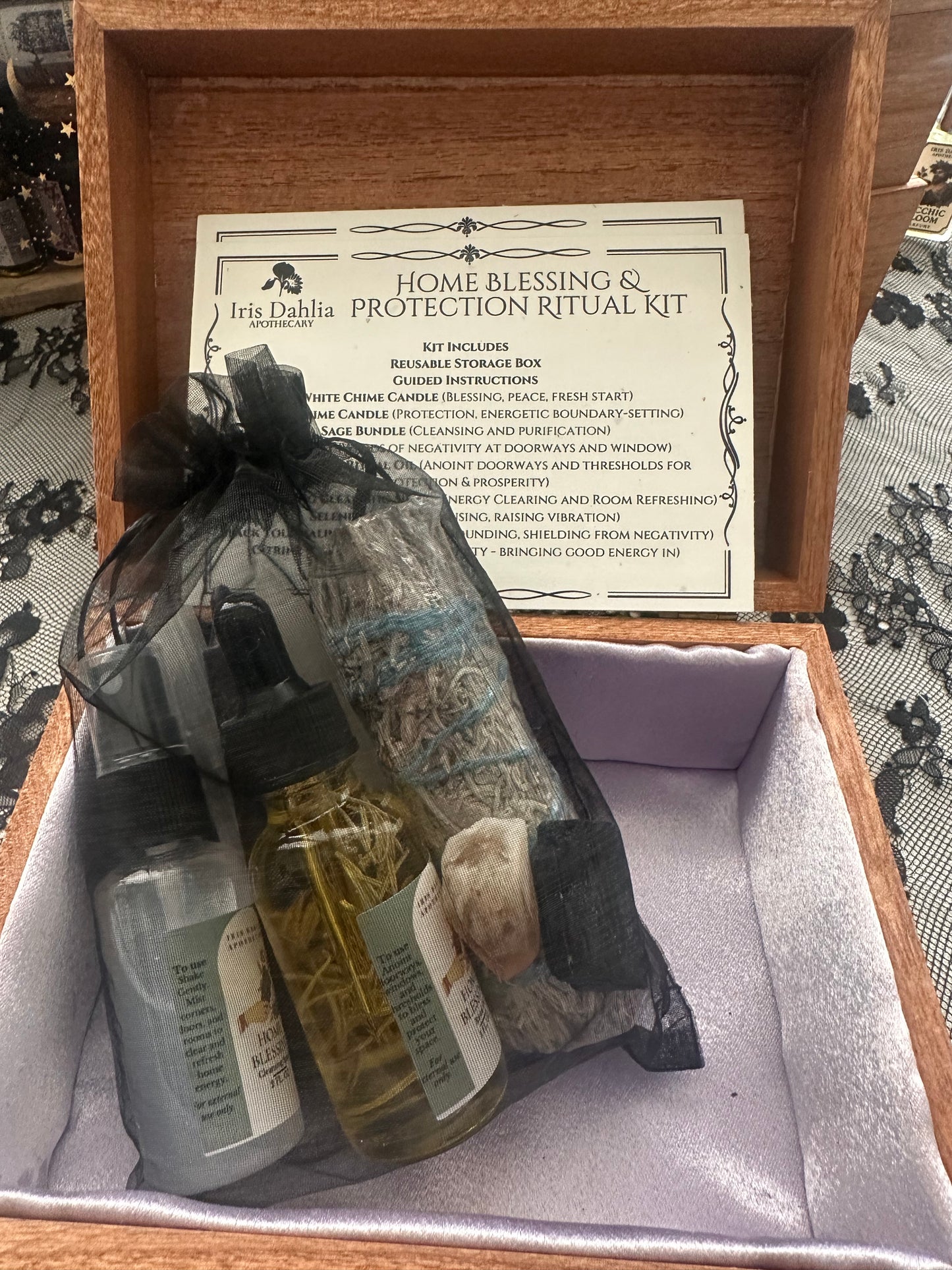 New Home Blessing Ritual Kit โ Cleanse, Protect & Invite Abundance - Iris Dahlia Apothecary