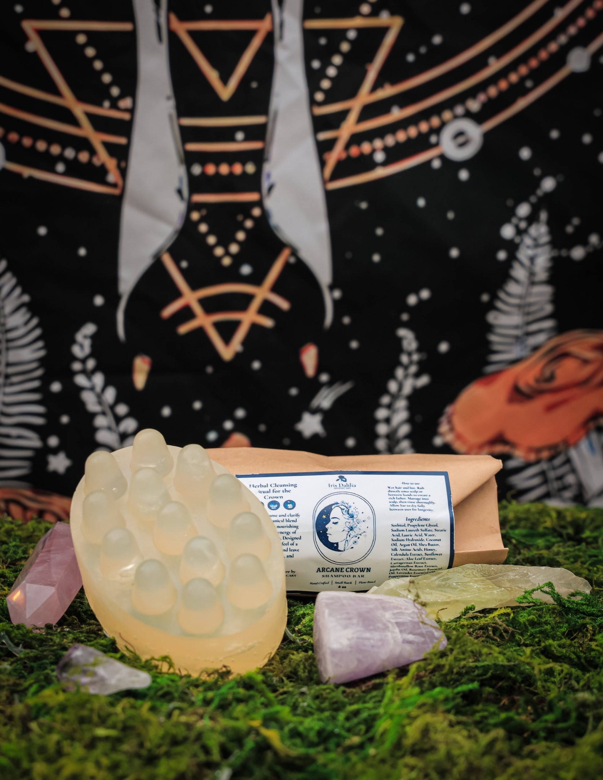 ✨ Arcane Crown Shampoo Bar – Herbal Ritual Cleanse for Hair & Scalp - Iris Dahlia Apothecary