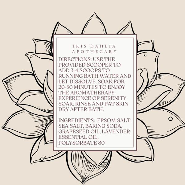 Serenity Soak Bath Salts - Iris Dahlia Apothecary