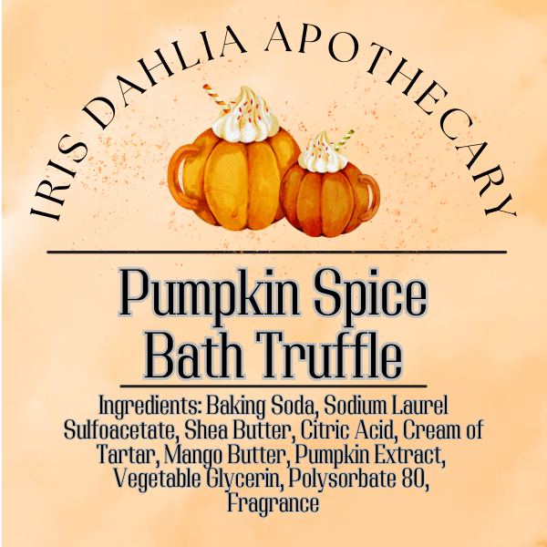 Pumpkin Spice Bath Truffle – Fall-Inspired Shea & Mango Butter Soak (3oz) - Iris Dahlia Apothecary