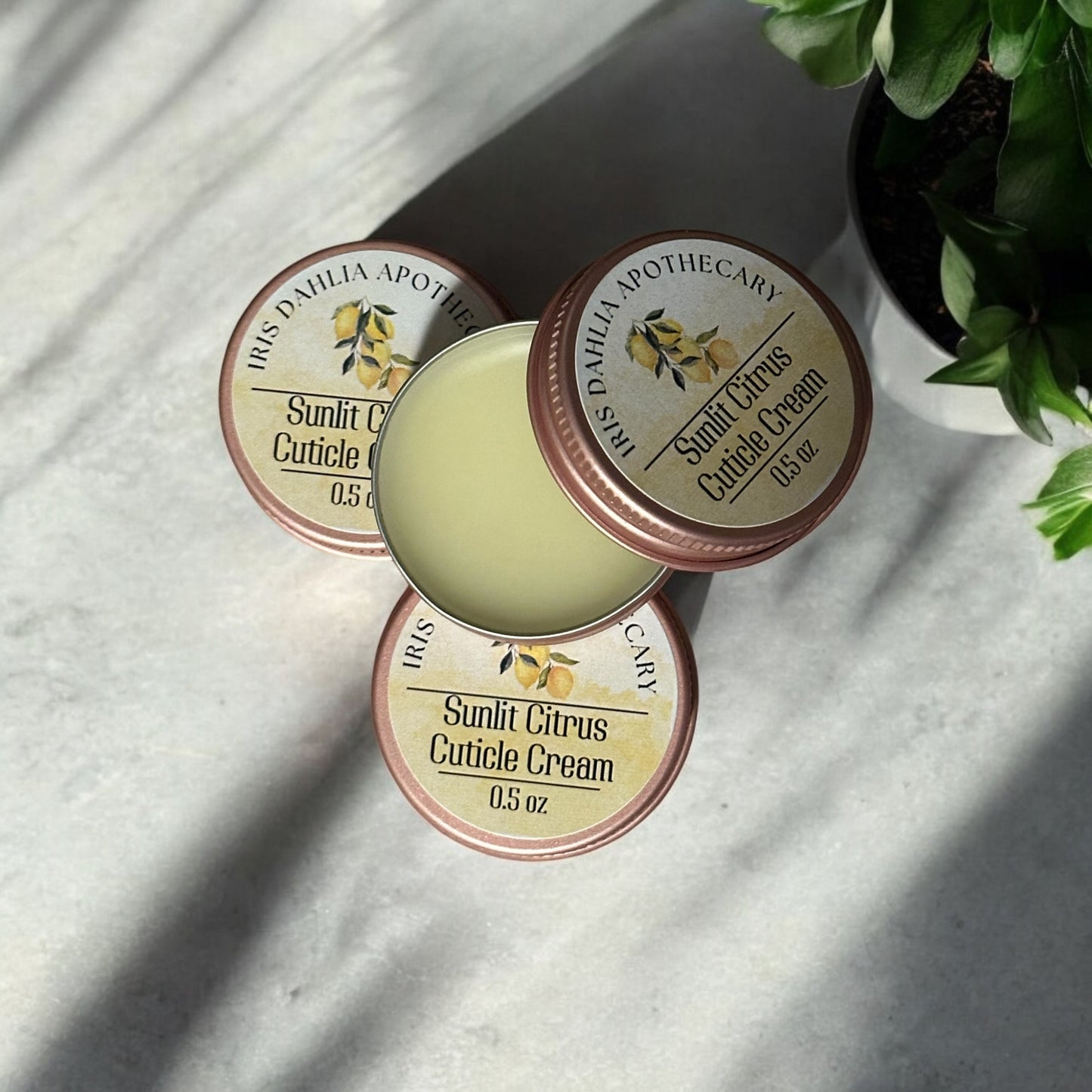 Sunlit Citrus Cuticle Cream – Hydrating Nail & Cuticle Care with Lemon Essential Oil - Iris Dahlia Apothecary
