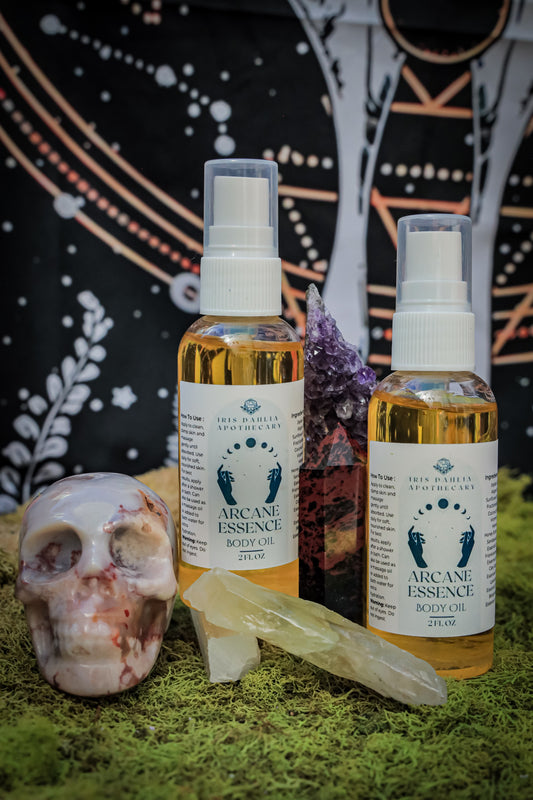 Arcane Essence Body Oil - 2oz - Dungeons and Dragons - Arcane Wizard Collection - Iris Dahlia Apothecary