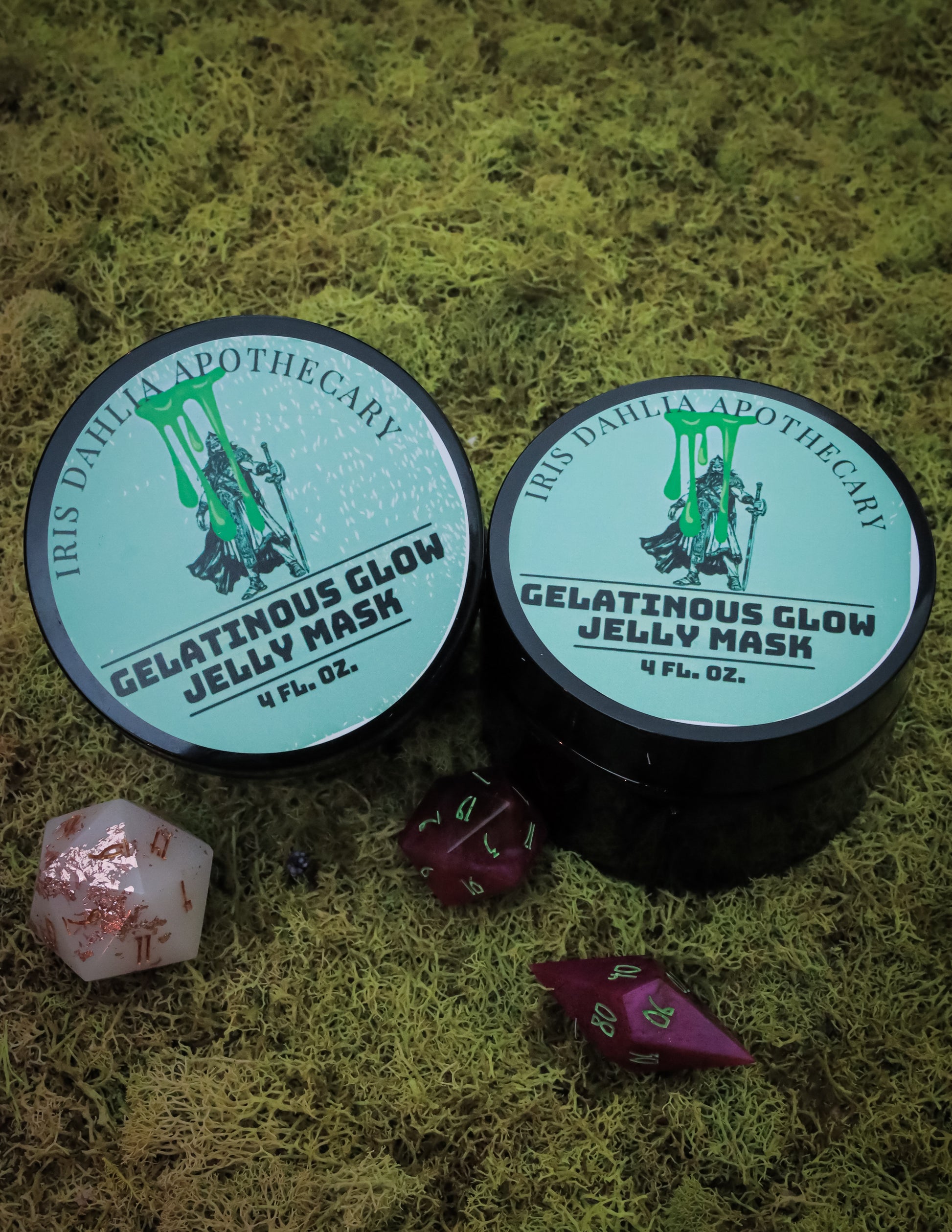 Gelatinous Cube Jelly Mask – 4 fl oz Hydrating Face Gel - Iris Dahlia Apothecary