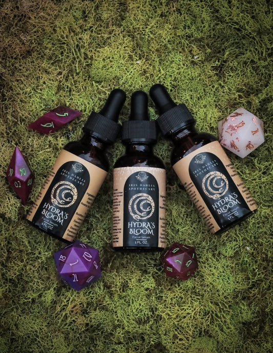 Hydra’s Bloom Facial Serum – 1 fl oz (Amber Glass Dropper) - Iris Dahlia Apothecary
