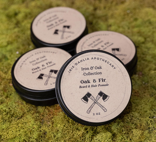 Organic Oak & Fir Pomade: Natural Men's Hair and Beard Styling Solution - Nourishing Grooming Gift