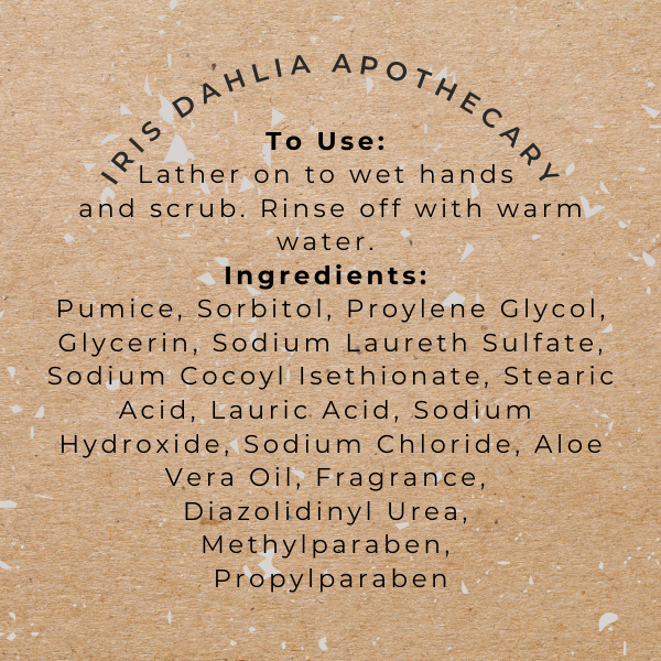 Timber Grit Mechanics Hand Scrub – Tough on Grease, Gentle on Skin - Iris Dahlia Apothecary