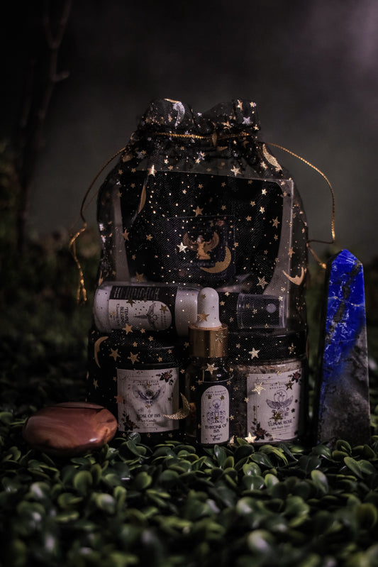 Isis Deity Ritual Kit | Divine Feminine, Healing & Sacred Wisdom Set | Candle, Ritual Oil, Cleansing Spray, Bath Tea + Bath Salts