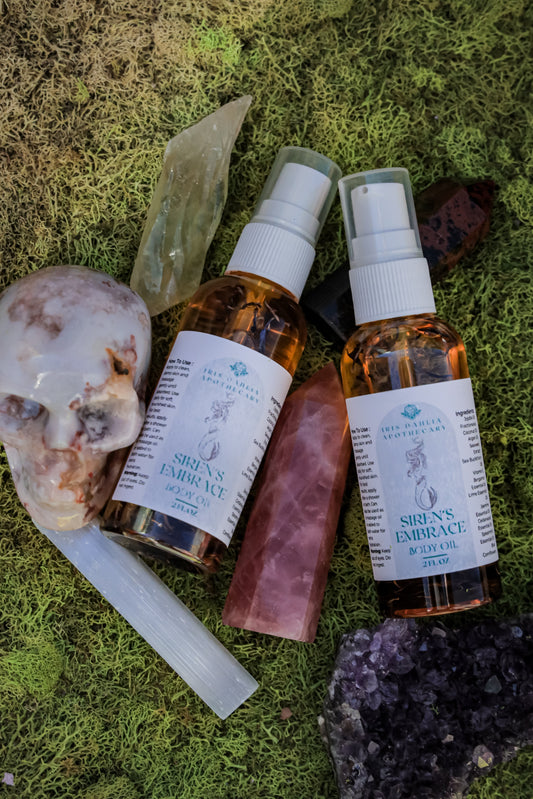 Siren’s Embrace Body Oil – Oceanic Hydration & D&D-Inspired Ritual Oil - Iris Dahlia Apothecary