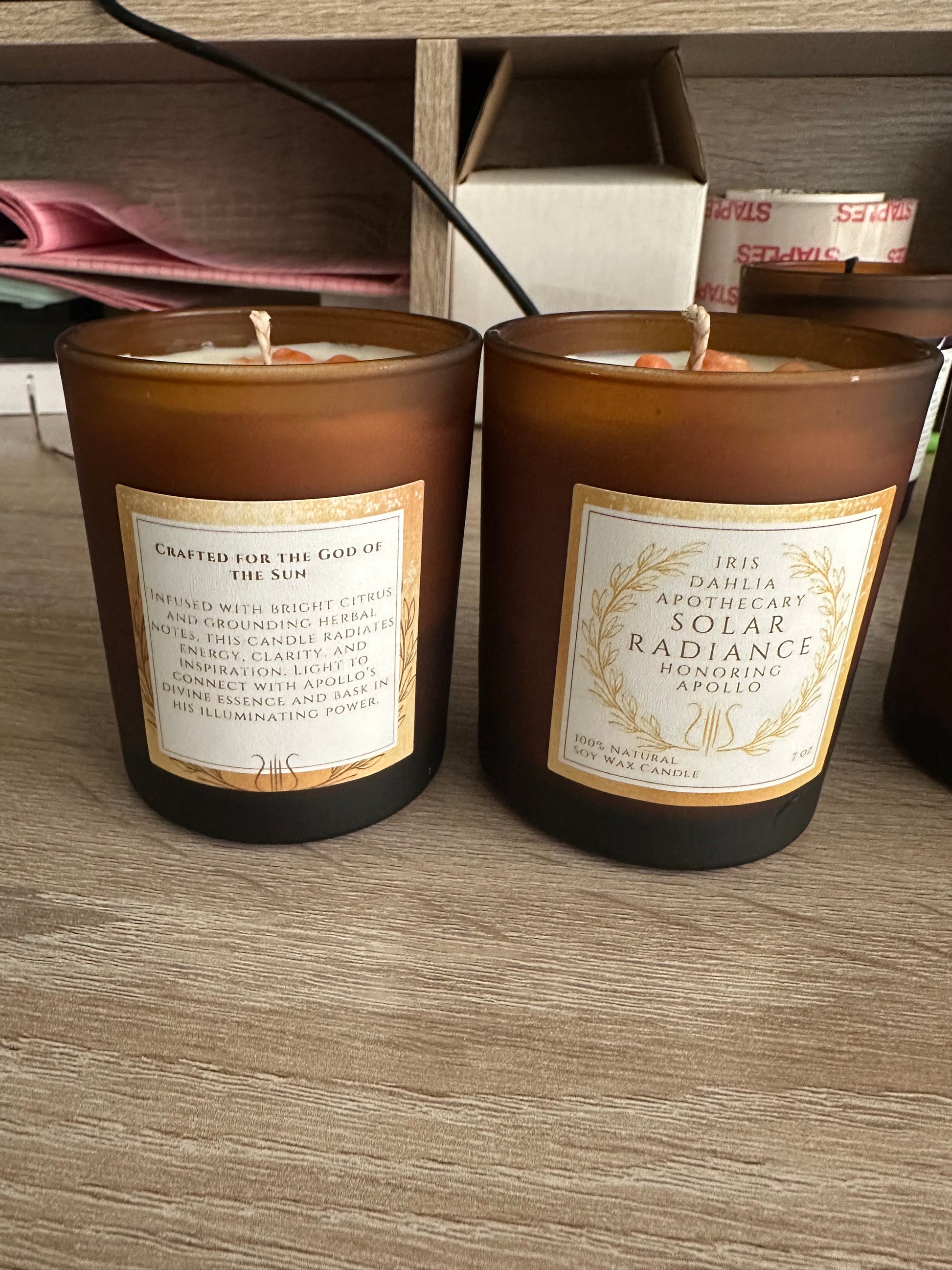 Solar Radiance Soy Candle - Apollo - Iris Dahlia Apothecary