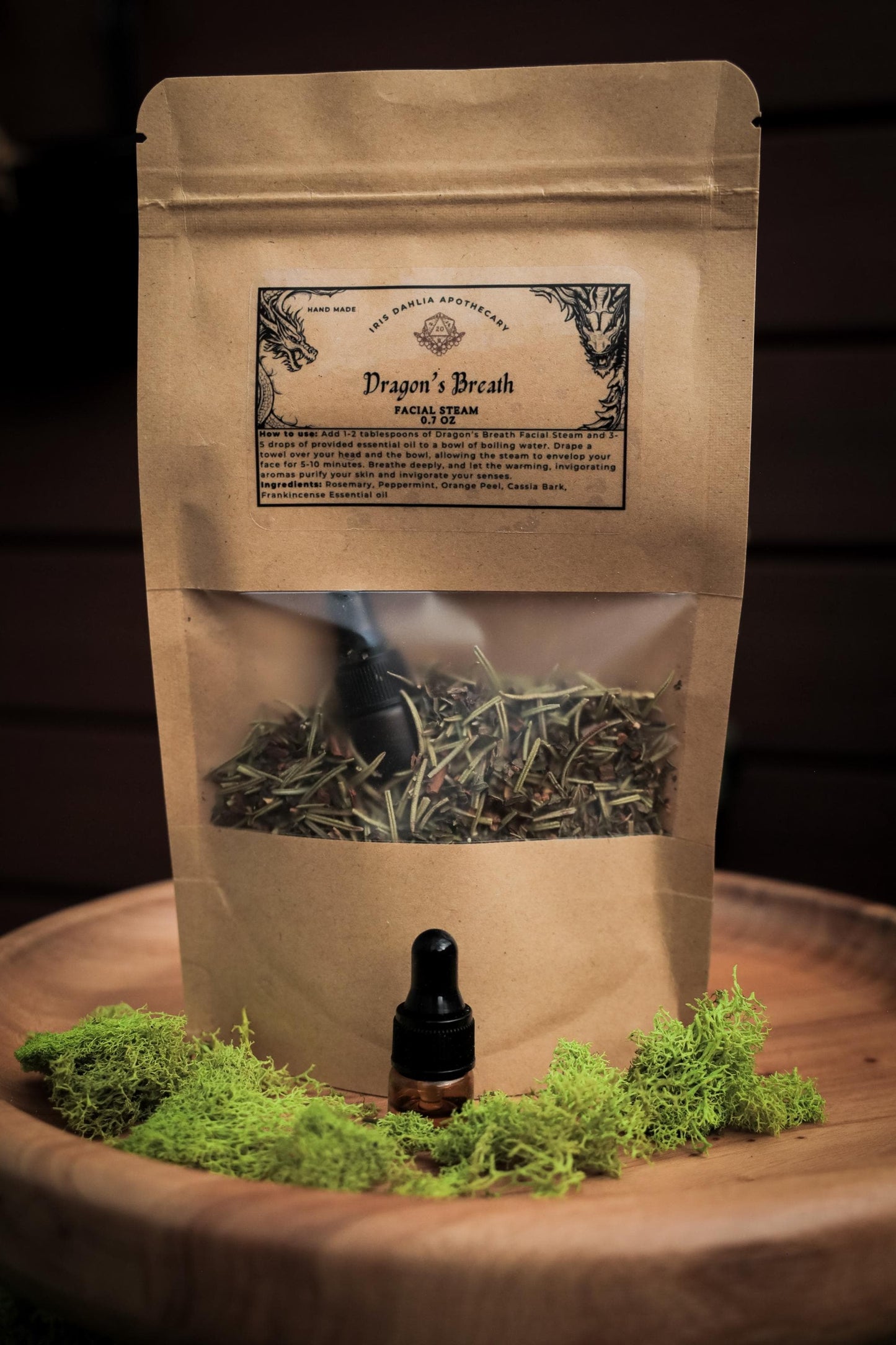 Dragon's Breath Luxury All Natural DND Facial Steam Dragon's Hoard Collection Aromatherapy Self Care Essentials | Spa Essentials