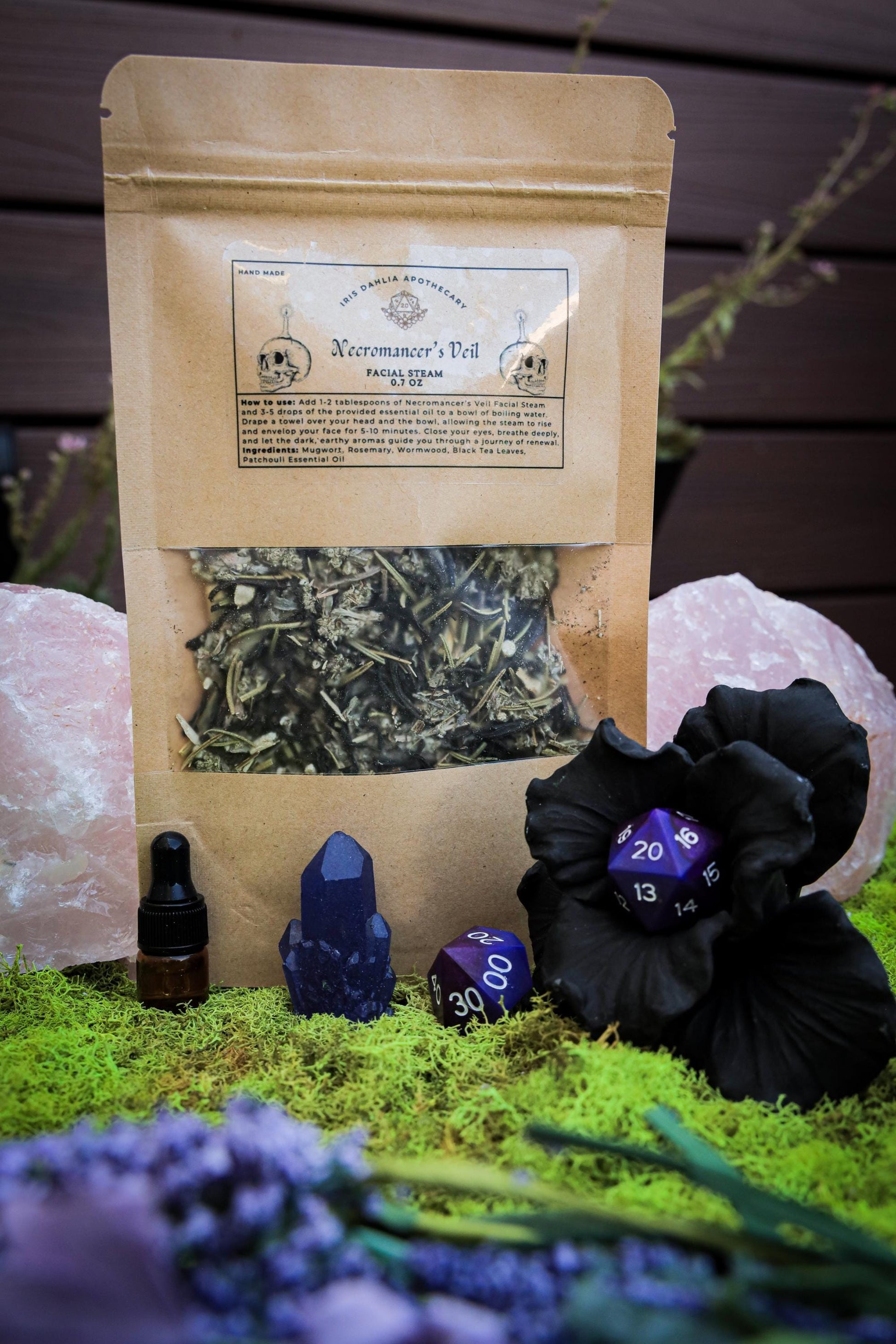 Necromancer's Veil Facial Steam All Natural Aromatherapy for DND Fantasy Spa Self Care