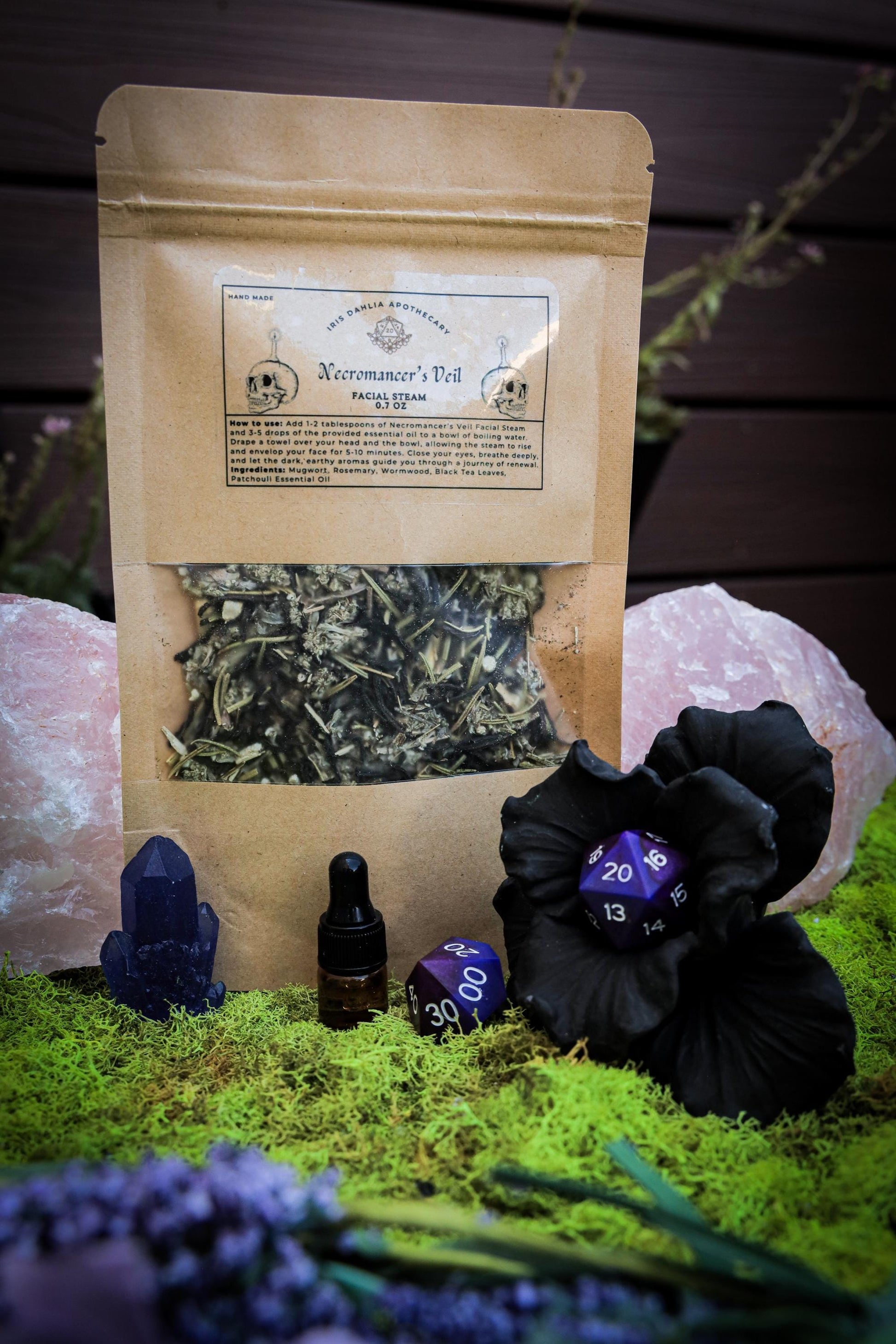 Necromancer's Veil Facial Steam All Natural Aromatherapy for DND Fantasy Spa Self Care