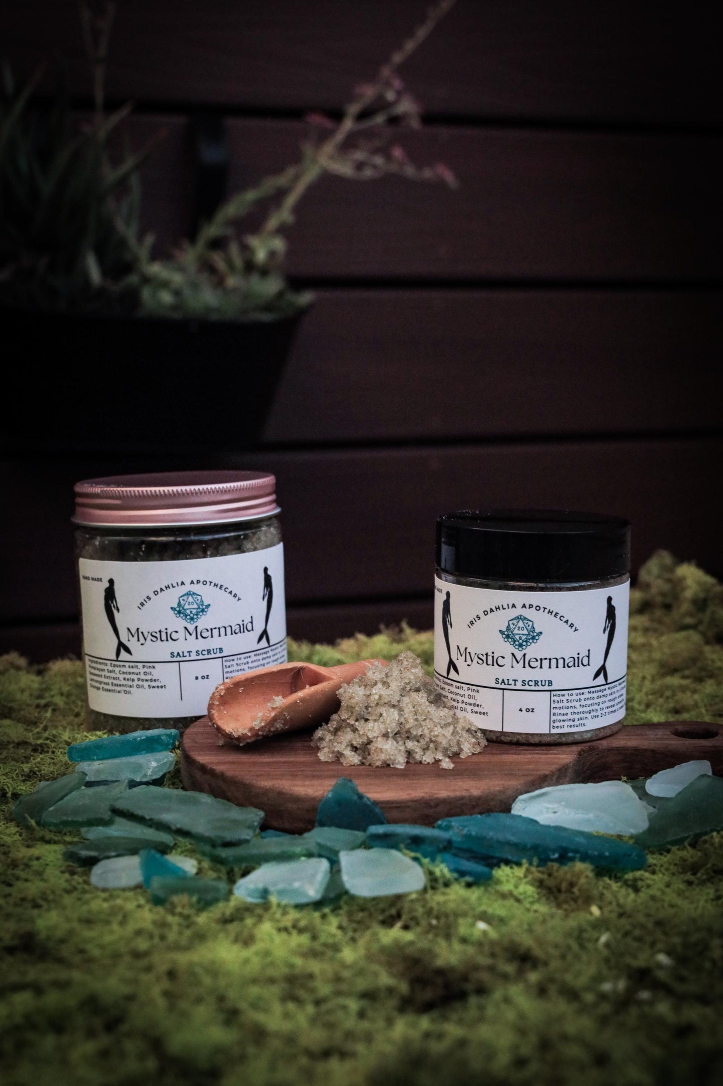 Mystic Mermaid Luxury Natural Salt Scrub: Fantasy-Inspired Self-Care Spa Gift for DnD Enthusiasts