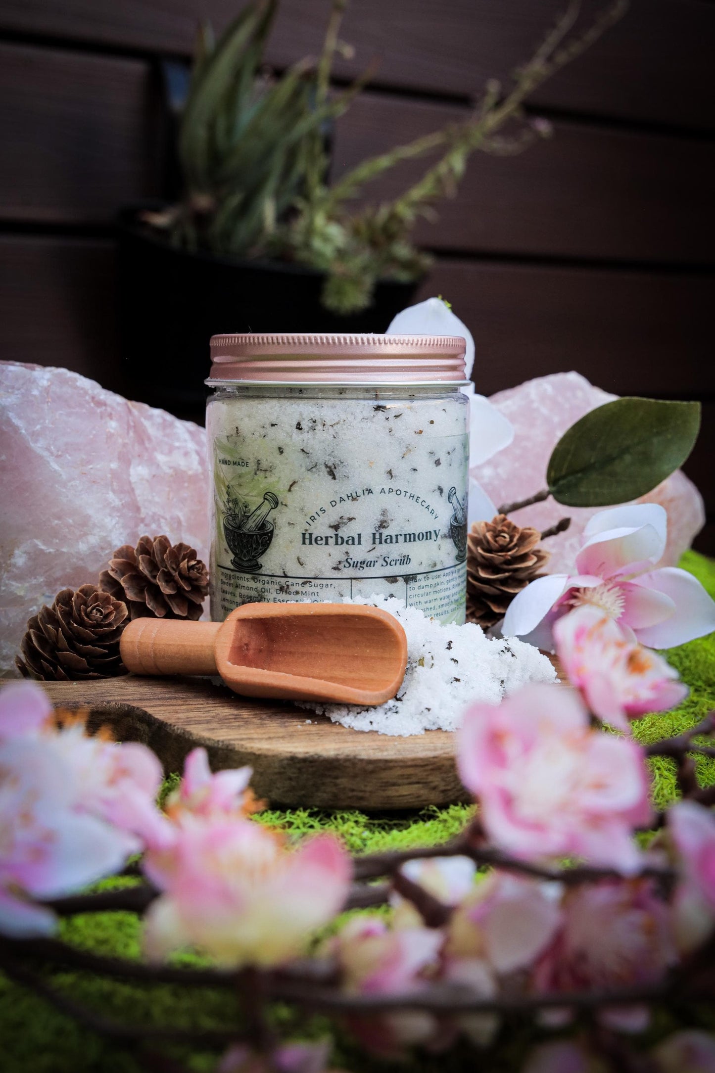 Herbal Radiance Botanical Sugar Scrub for Skin Care in Herbal Harmony Collection