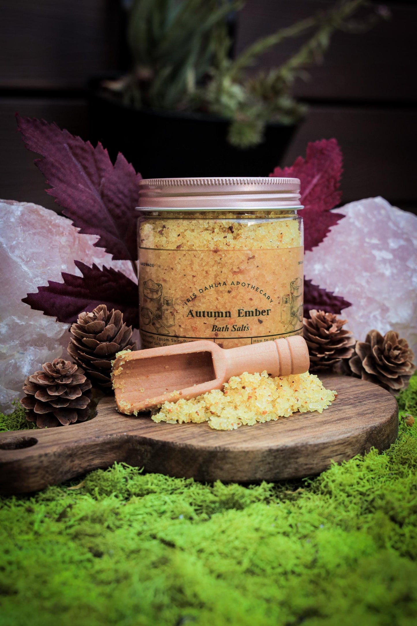 Luxurious Turmeric Bath Salts: Autumn Ember Spa Relaxation for Self-Care, Natural Aromatherapy & Skin Treat