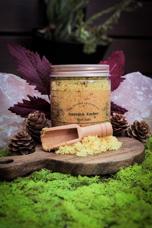 Luxurious Turmeric Bath Salts: Autumn Ember Spa Relaxation for Self-Care, Natural Aromatherapy & Skin Treat