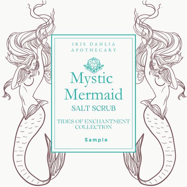 Mystic Mermaid Luxury Natural Salt Scrub: Fantasy-Inspired Self-Care Spa Gift for DnD Enthusiasts