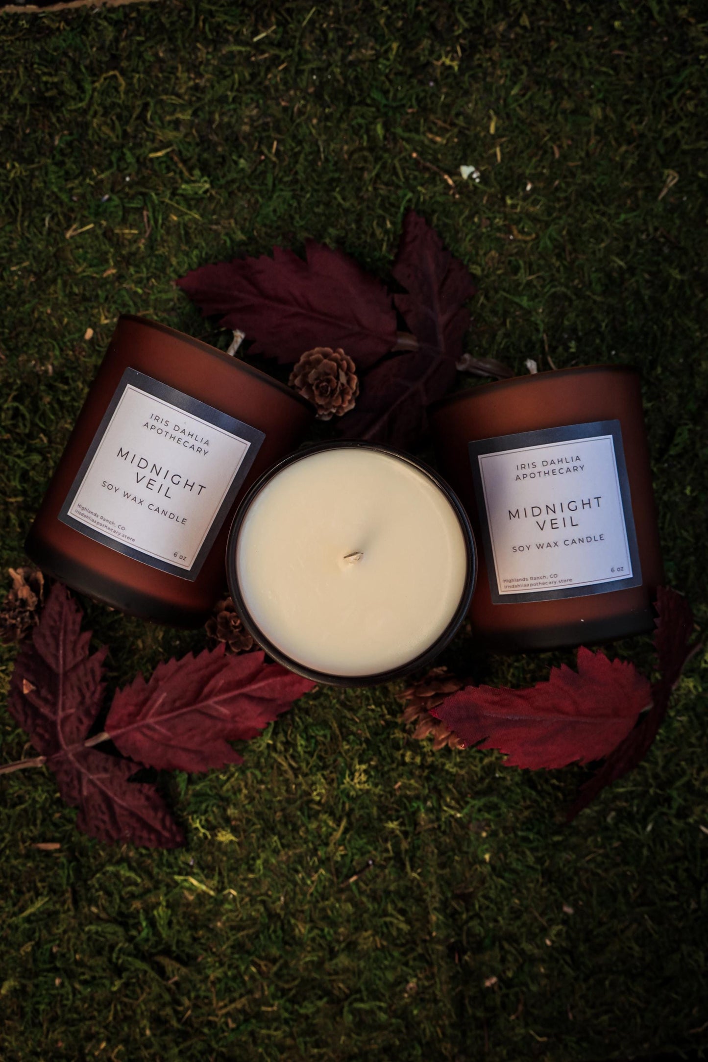 Midnight Veil Autumn Aroma Soy Candle for Relaxing Gifts