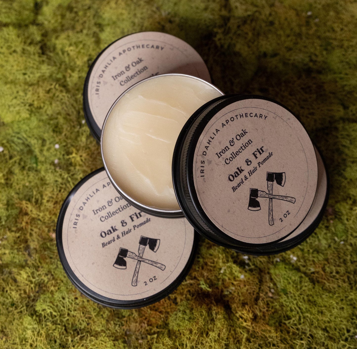 Organic Oak & Fir Pomade: Natural Men's Hair and Beard Styling Solution - Nourishing Grooming Gift