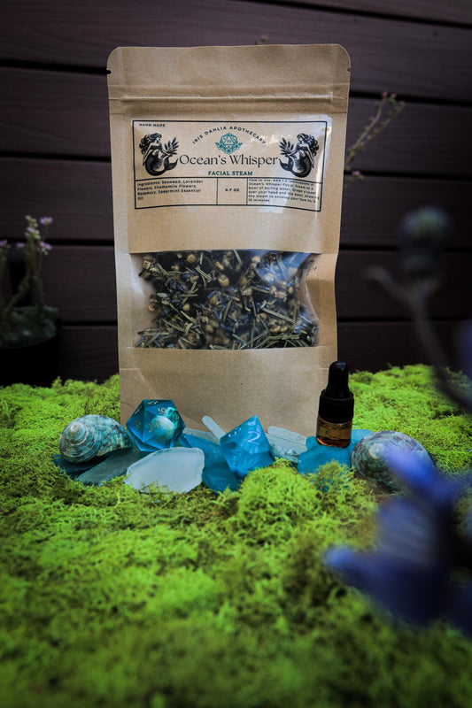 Ocean's Whisper: Luxurious Natural Aromatherapy Facial Steam for Spa Self-Care & Relaxation