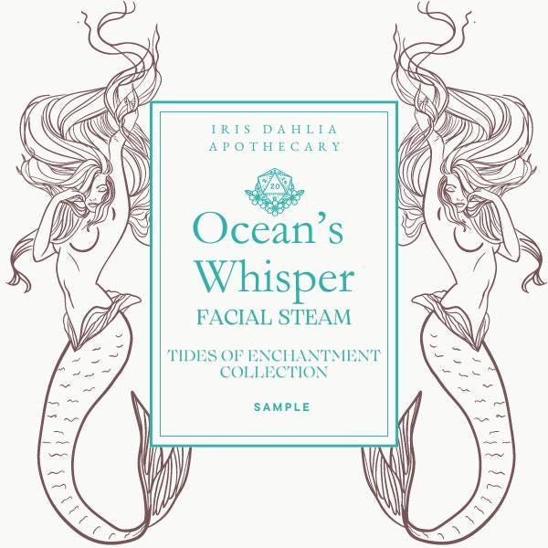 Ocean's Whisper: Luxurious Natural Aromatherapy Facial Steam for Spa Self-Care & Relaxation