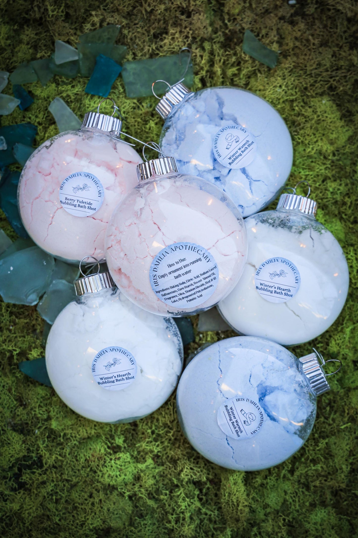 Luxurious Foaming Ornament Bath Shots: Spa-Inspired Christmas Stocking Stuffer Gift for Relaxation