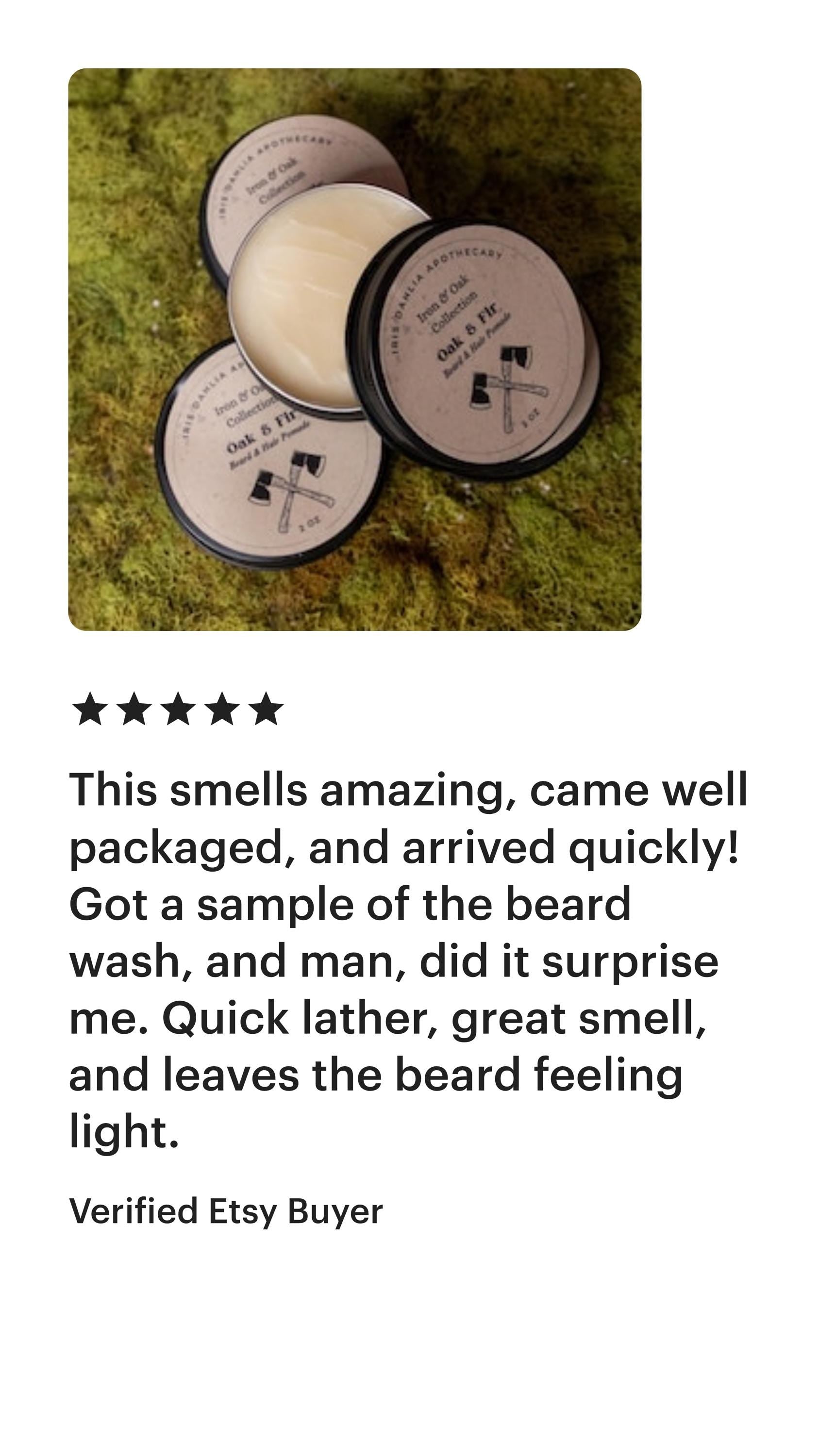 Organic Oak & Fir Pomade: Natural Men's Hair and Beard Styling Solution - Nourishing Grooming Gift