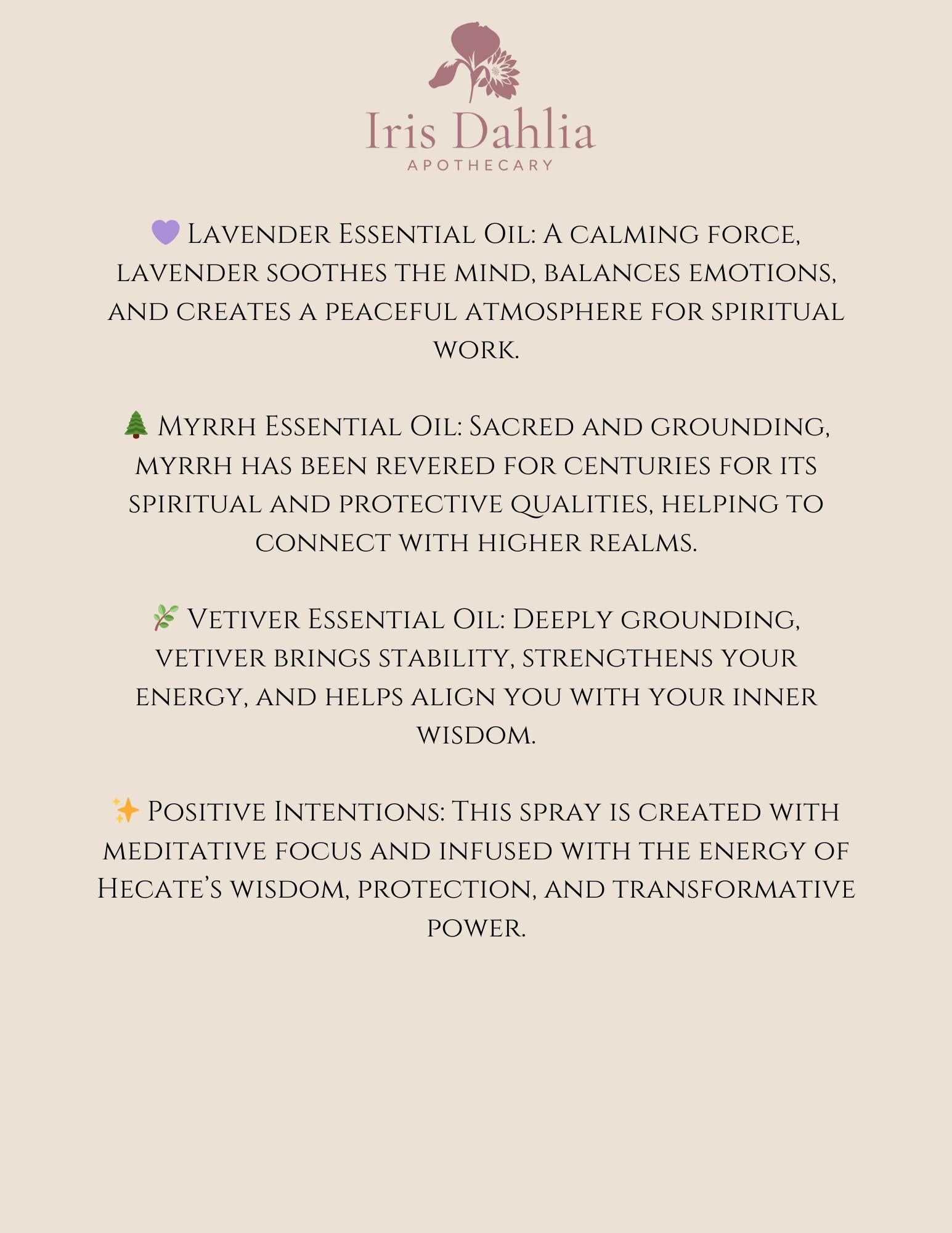 Hecate Cleansing Spray: Banish Negativity with All-Natural Ritual Mist for Spiritual Purification