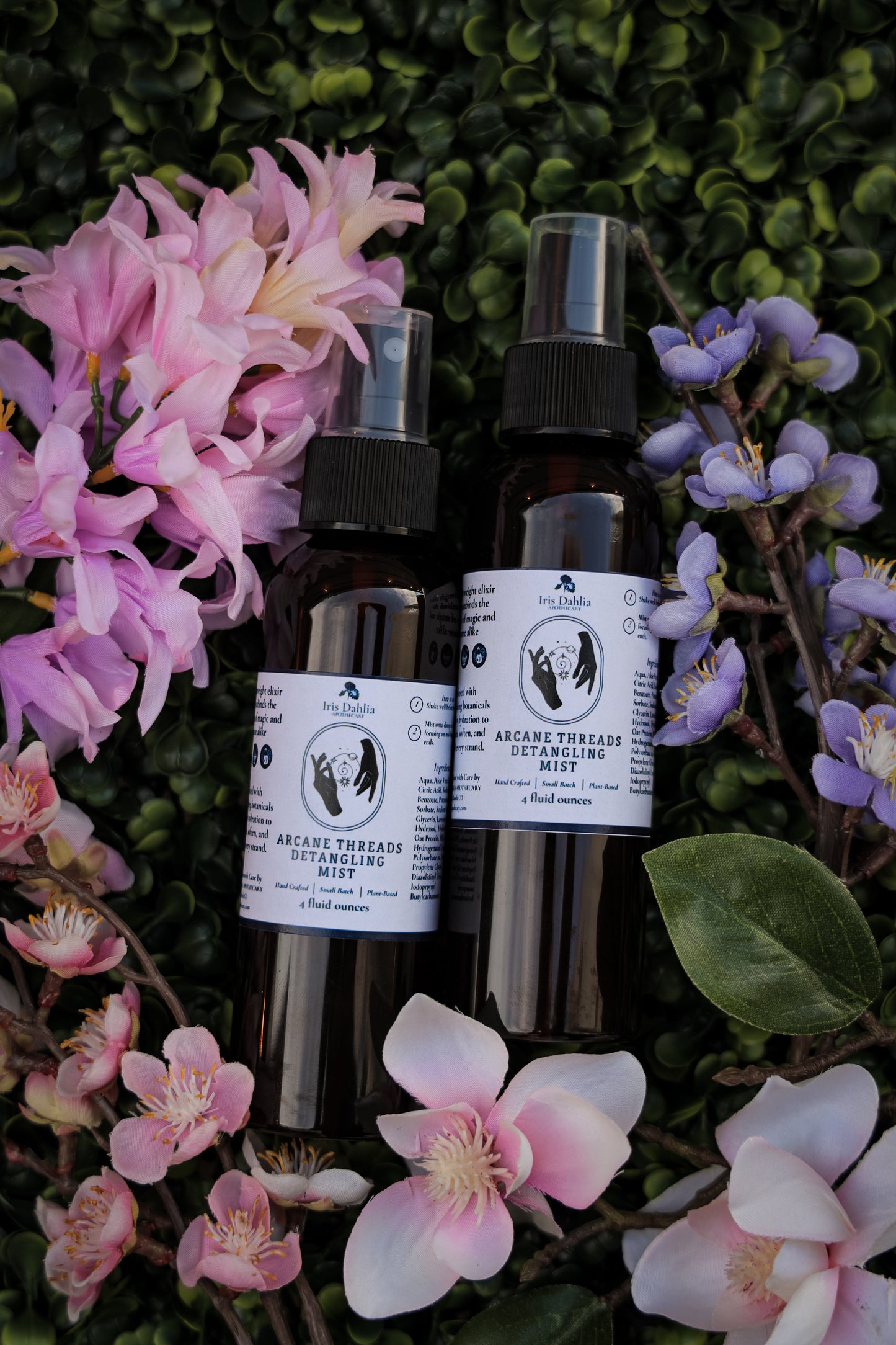 Arcane Threads Detangler Spray – Lightweight, Hydrating Hair Mist - Iris Dahlia Apothecary