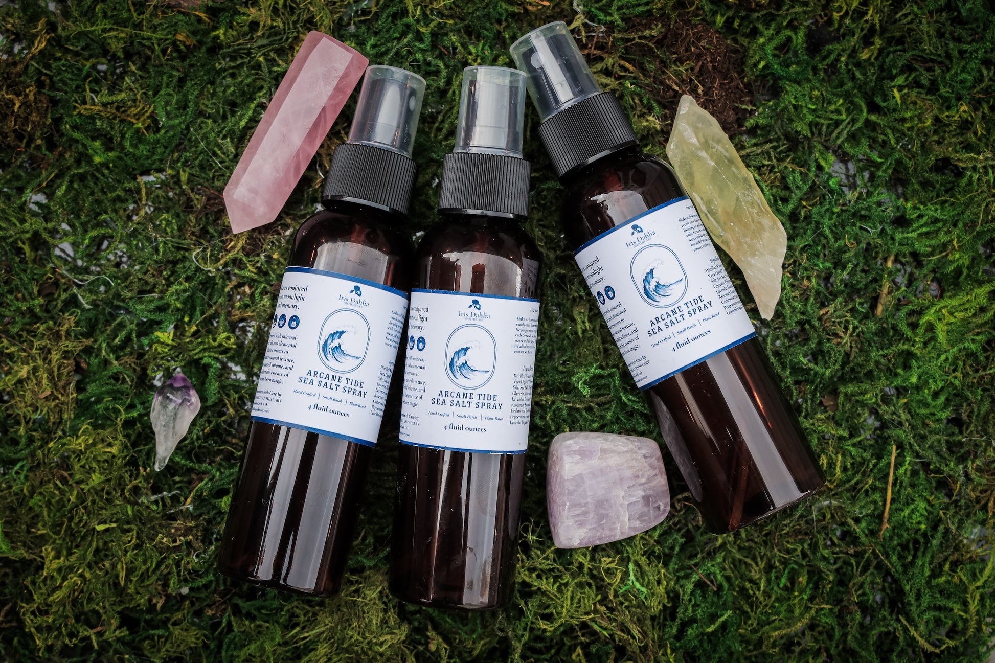 Arcane Tide Sea Salt Hair Spray | Texturizing Ocean Mist with Aloe & Essential Oils - Iris Dahlia Apothecary