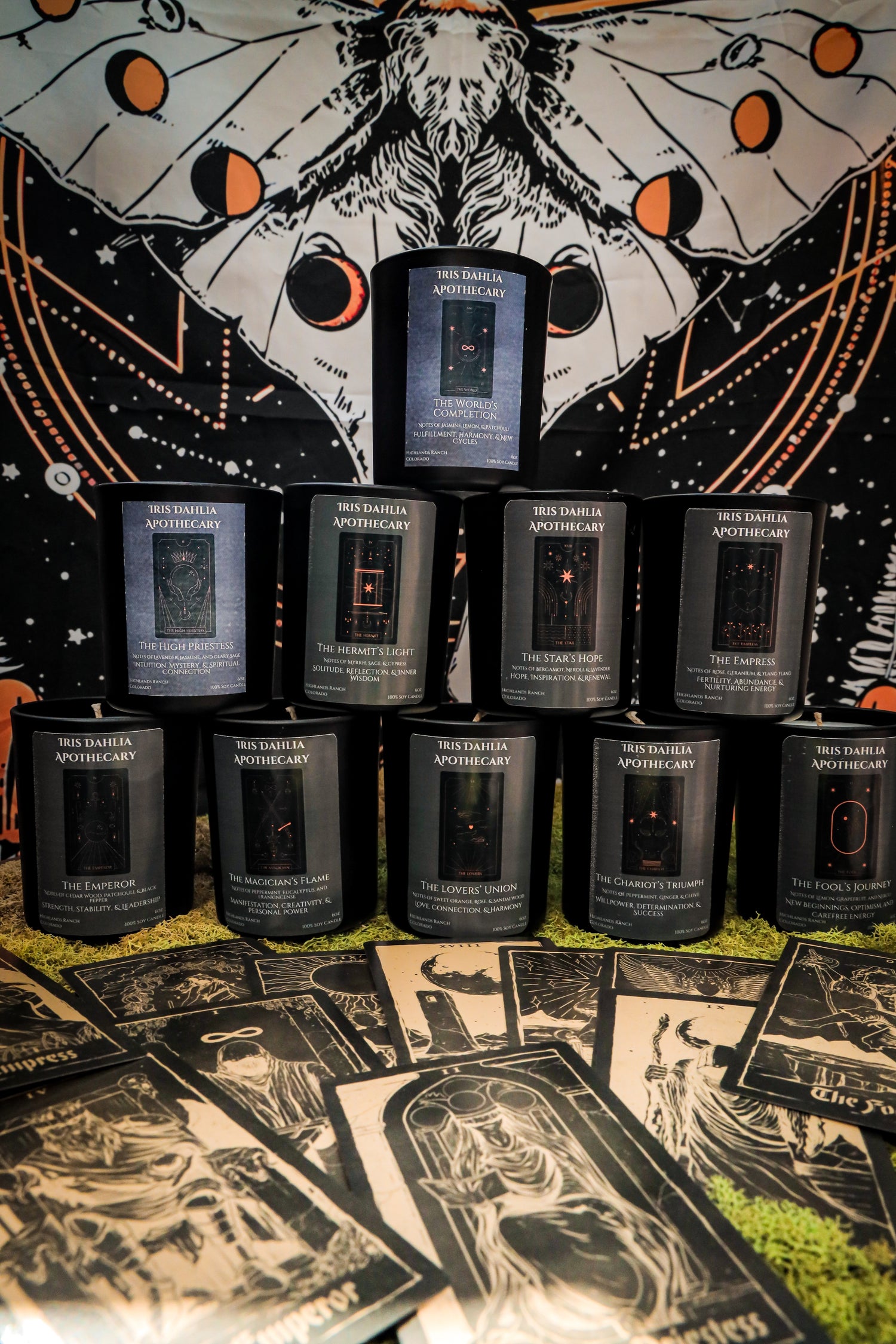 Tarot Candle Collection – Major Arcana Inspired Aromatherapy Candles - Iris Dahlia Apothecary