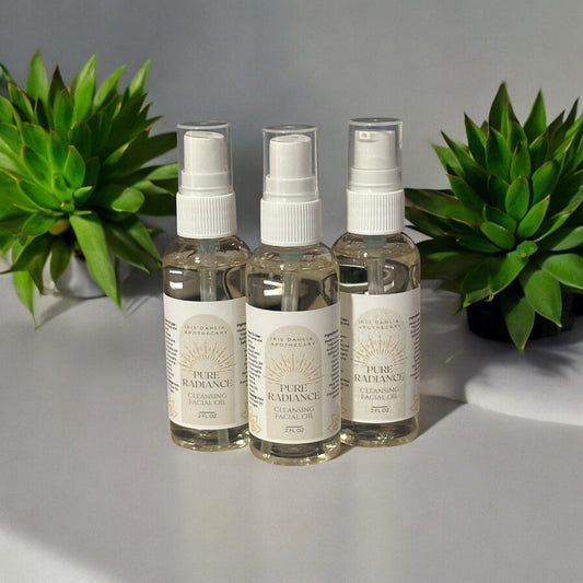 Pure Radiance Cleansing Facial Oil – Nourishing Makeup Remover & Daily Cleanser - Iris Dahlia Apothecary