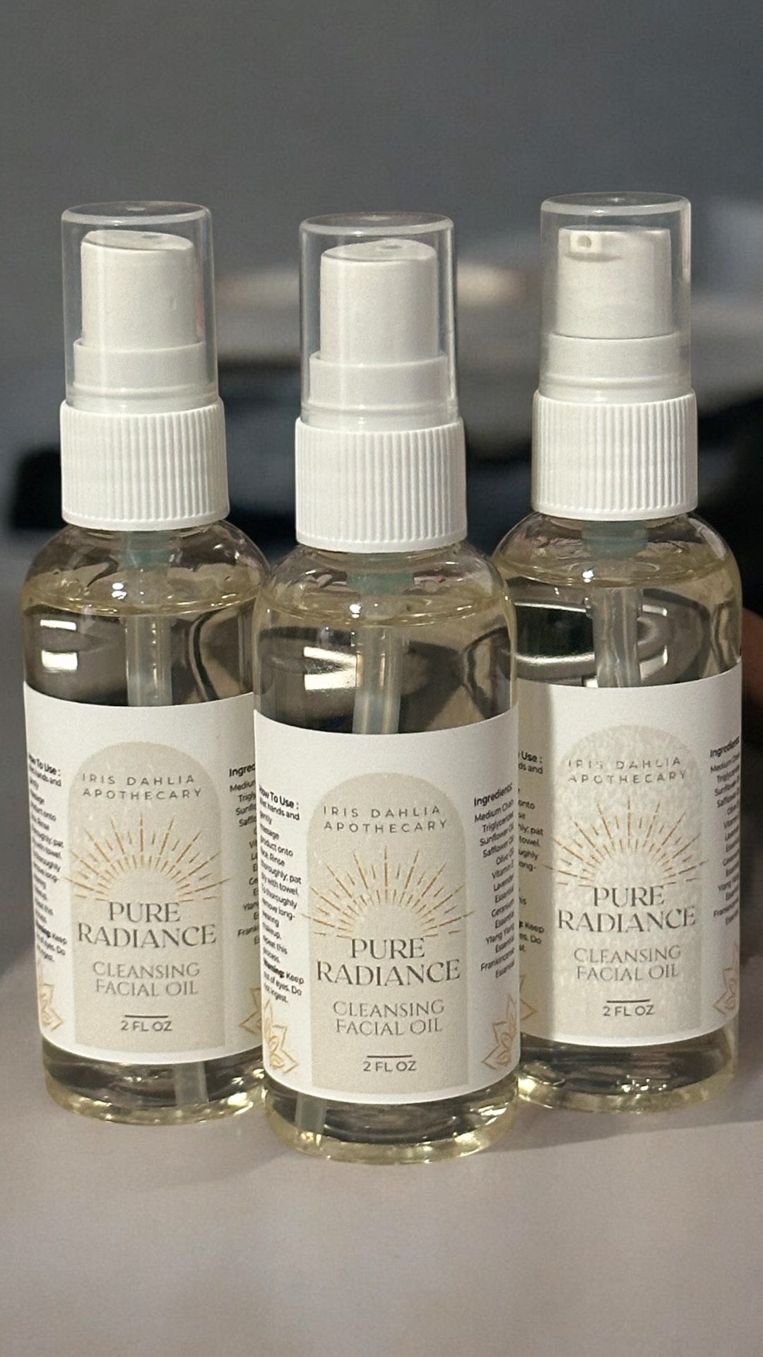Pure Radiance Cleansing Facial Oil – Nourishing Makeup Remover & Daily Cleanser - Iris Dahlia Apothecary