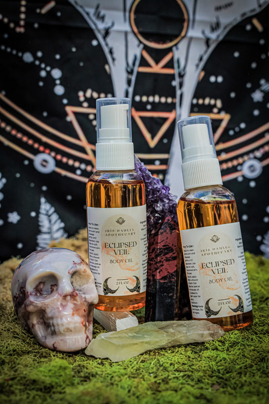 Eclipsed Veil Body Oil - 2oz - Dungeons and Dragons - Shadowbinder's Requiem Collection - Iris Dahlia Apothecary