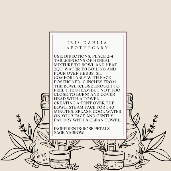 Botanical Facial Steams – Herbal Skincare Blends for Radiant Skin | Iris Dahlia Apothecary - Iris Dahlia Apothecary