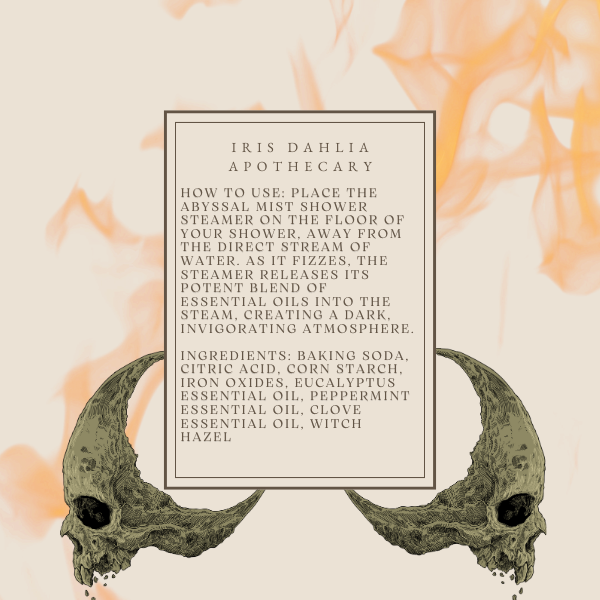 Abyssal Mist Shower Steamer – Eucalyptus, Peppermint & Clove | Shadowbinder’s Requiem - Iris Dahlia Apothecary